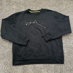SNAPCHAT COMPANY Women's Constellation Sweatshirt Size XL In Black